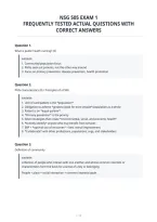 Nsg 505 Exam 1&NewLine;Frequently Tested Actual Questions With&NewLine;Correct Answers