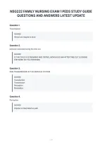 Nsg222 Family Nursing Exam 1 Peds Study Guide&NewLine;Questions And Answers Latest Update