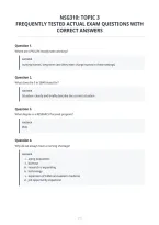 Nsg310&colon; Topic 3&NewLine;Frequently Tested Actual Exam Questions With&NewLine;Correct Answers