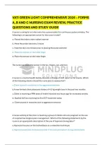 Vati Green Light Comprehensive 2026 &ndash; Forms&NewLine;A&comma; B And C Nursing Exam Review&comma; Practice&NewLine;Questions And Study Guide&NewLine;