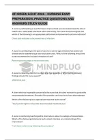 Ati Green Light 2025 &ndash; Nursing Exam&NewLine;Preparation&comma; Practice Questions And&NewLine;Answers Study Guide