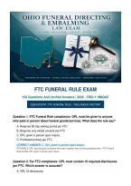 Ftc Funeral Rule Actual 2026 Questions And Verified Answers