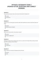 Physical Geography Exam 3&NewLine;Updated Actual Questions And Correct&NewLine;Answers
