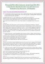 Wisconsin Utility Contractor Practice Exam Questions and Answers 2026-2027