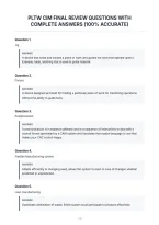 Pltw Cim Final Review Questions With&NewLine;Complete Answers &lpar;100&percnt; Accurate&rpar;&NewLine;