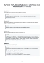 Pltw Ied Final Exam Study Guide Questions And&NewLine;Answers Latest Update&NewLine;