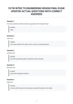 Pltw Intro To Engineering Design Final Exam&NewLine;Updated Actual Questions With Correct&NewLine;Answers&NewLine;