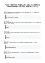 Pmkee E-5 Career Information Exam Questions&NewLine;With Complete Answers &lpar;100&percnt; Accurate&rpar;&NewLine;