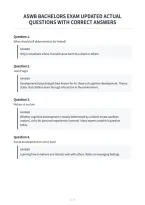 Aswb Bachelors Exam Updated Actual&NewLine;Questions With Correct Answers