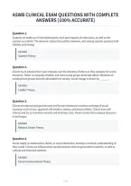 Aswb Clinical Exam Questions With Complete&NewLine;Answers &lpar;100&percnt; Accurate&rpar;&NewLine;