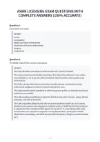 Aswb Licensing Exam Questions With&NewLine;Complete Answers &lpar;100&percnt; Accurate&rpar;