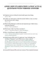 Aswb Lsw Prep Frequently Tested Actual&NewLine;Exam Questions With Correct Answers