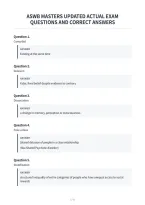 Aswb Masters Updated Actual Exam&NewLine;Questions And Correct Answers&NewLine;