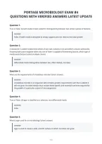 Portage Microbiology Exam &num;4&NewLine;Questions With Verified Answers Latest Update