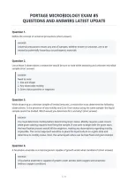Portage Microbiology Exam &num;5&NewLine;Questions And Answers Latest Update