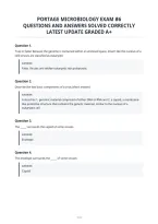 Portage Microbiology Exam -6 Questions And Answers Solved Correctly Latest Update Graded A&plus;&period;Pdf&NewLine;&NewLine;