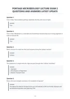 Portage Microbiology Lecture Exam 2 Questions And Answers Latest Update&period;pdf&NewLine;&NewLine;