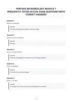 Portage Microbiology Module 1 Frequently Tested Actual Exam Questions With Correct Answers&period;pdf&NewLine;&NewLine;