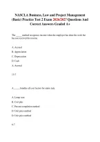 NASCLA Business&comma; Law and Project Management &lpar;Basic&rpar; Exam 2026&sol;2027 Questions And Correct Answers Graded A&plus;