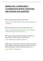 Sejpme Mod 3 Interagency&NewLine;Coordination Review Questions&NewLine;And Detailed Explanations