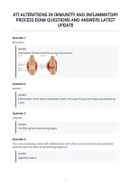 Ati Alterations In Immunity And Inflammatory&NewLine;Process Exam Questions And Answers Latest&NewLine;Update&NewLine;