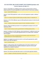 ACCOUNTING 405 EXAM SCRIPT TEST PAPER Questions with&NewLine;Correct Answers &lpar;Grade A&plus;&rpar;