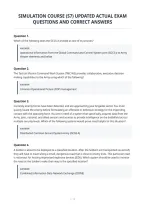Simulation Course &lpar;S7&rpar; Updated Actual Exam&NewLine;Questions And Correct Answers