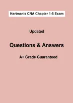 Hartman&rsquo;s CNA &vert; Chapters 1&ndash;5 Exam Review&comma; Practice Questions & Verified Answers &vert; 2026&sol;2027