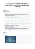 Psyc-3334 Cognitive Processes Exam 1&NewLine;Updated Actual Questions With Correct&NewLine;Answers