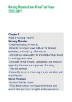 Nursing Theories Exam 1&period;Final Test Paper 20262027&period;&NewLine;
