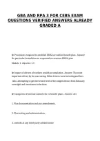 Gba And Rpa 3 For Cebs Latest 2025 Exam Questions And Verified Answers Already