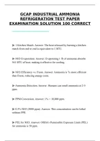 Gcap Industrial Ammonia Refrigeration Test Paper Examination Test Practice