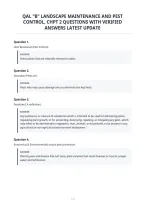 Qal "B" Landscape Maintenance And Pest&NewLine;Control&comma; Chpt 2 Questions With Verified&NewLine;Answers Latest Update&NewLine;