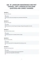 Qal "B" Landscape Maintenance And Pest&NewLine;Control&comma; Chpt 2 Updated Actual Exam&NewLine;Questions And Correct Answers