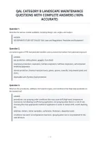 Qal Category B Landscape Maintenance&NewLine;Questions With Complete Answers &lpar;100&percnt;&NewLine;Accurate&rpar;&NewLine;