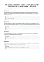 Ati Elimination Test Latest Actual Exam With&NewLine;Verified Questions & Correct Answers&NewLine;