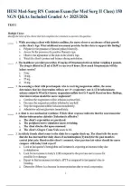 Comprehensive HESI Med-Surg RN Custom Exam Test Bank with NGN Questions&comma; Detailed Rationales&comma; and Verified Answers