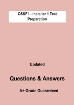 OSSF I Installer 1 &vert; Certification Exam Test Preparation & Study Guide &vert; 2026&sol;2027