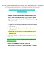 Comprehensive HESI RN Exit Exam Test Bank&colon; 1&comma;500 Practice Questions with Verified Answers&comma; Detailed Rationales&comma; and Next Generation Nursing &lpar;NGN&rpar; Items