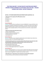 Tncc Exam 2026&sol;2027 &vert; 50 Exam Practice Questions And Correct &NewLine;Answers &lpar;Verified Answers&rpar; Plus Rationales 2026&ndash;2027 Q&A  &vert; Trauma &NewLine;Nursing Core Course &vert; Instant Download