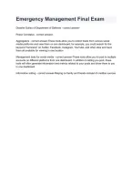 Emergency Management Final Exam &vert; Study Guide&comma; Practice Questions & Answers