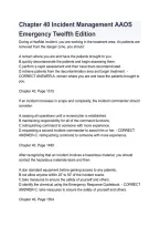 Chapter 40 Incident Management &ndash; AAOS Emergency Care&comma; 12th Edition &vert; Study Guide & Practice Questions