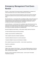 Emergency Management Final Exam Review &vert; Study Guide&comma; Practice Questions & Answers