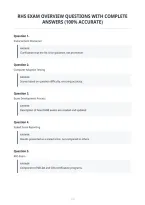Rhs Exam Overview Questions With Complete&NewLine;Answers &lpar;100&percnt; Accurate