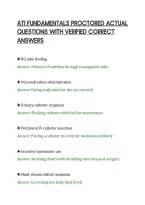 Ati Fundamentals Proctored Actual&NewLine;Questions With Verified Correct&NewLine;Answers