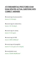 Ati Fundamentals Proctored Exam&NewLine;Exam Updated Actual Questions With&NewLine;Correct Answers
