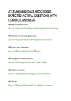 Ati Fundamentals Proctored&NewLine;Expected Actual Questions With&NewLine;Correct Answers