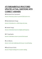 Ati Fundamentals Proctored&NewLine;Updated Actual Questions With&NewLine;Correct Answers