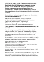 Galen College NUR 283 COMP Comprehensive Nursing Exam Study Guide 2026&ndash;2027 &vert; Transition to Registered Nursing Practice Review&comma; Adult Health&comma; Medical-Surgical Nursing&comma; Cardiac&comma; Respiratory&comma; Neurological&comma; Renal&comma; Endocrine&comma; Gastrointestinal&comma; Pediatric Nursi