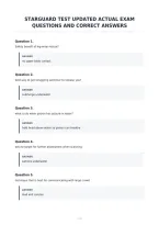 Starguard Test Updated Actual Exam&NewLine;Questions And Correct Answers